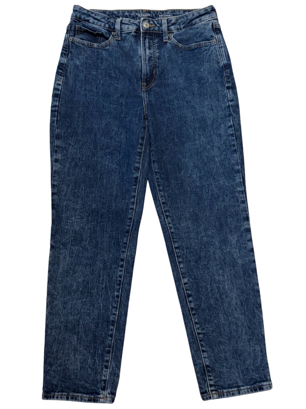 Old Navy High-Rise O.G. Straight Secret-smooth Pockets Jeans in Acid Wash size 8